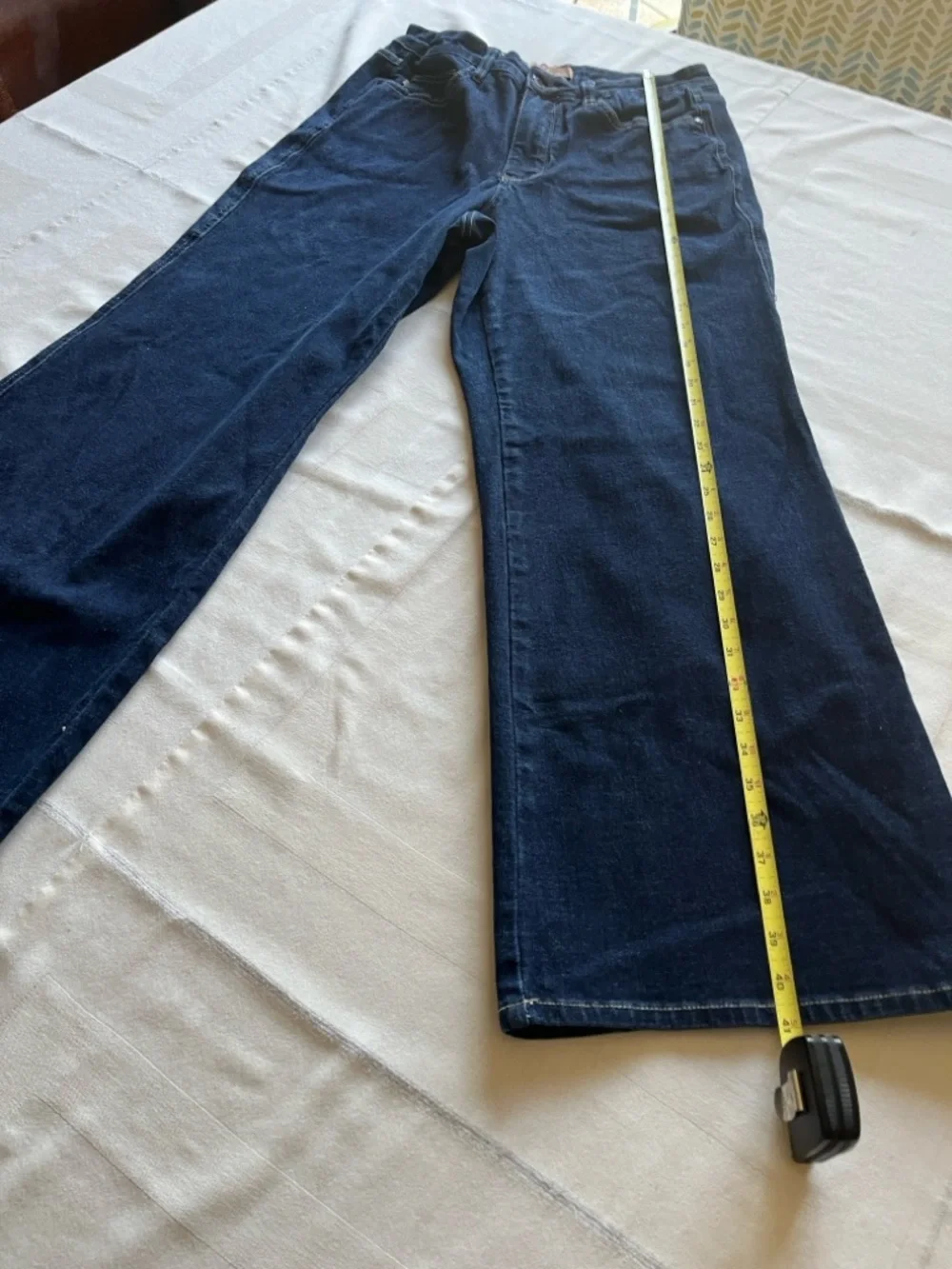 Judy Blue Woman’s Spandex Relaxed Dark Blue Denim Jeans Wide Leg Size 14W - Picture 5 of 11